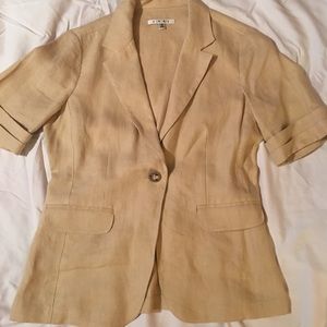 CAbi size med mustard cream dress jacket